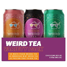 Load image into Gallery viewer, Drink Weird - Weird Tea, Best Sellers Variety Pack, Certified Organic Functional Iced Tea with 80mg of Natural Caffeine, 12 Pack of 16oz Cans
