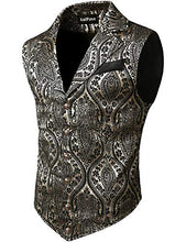 Load image into Gallery viewer, VATPAVE Mens Victorian Suit Vest Steampunk Gothic Waistcoat Small SU14 Beige
