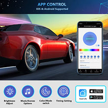 Load image into Gallery viewer, DR.CAR Interior Car Lights, RGBIC Car LED Lights with APP &amp; Remote Control, 16 Million Colors, Music Sync, Timing Function, Two-Lines Design 72 LED Lights for Car, DC 12V
