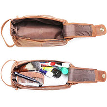 Load image into Gallery viewer, Leather Toiletry Bag for Men - Hygiene Organizer Travel Dopp Kit By Rustic Town
