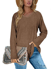 Load image into Gallery viewer, Tunic Tops for Leggings for Women Brown Long Sleeve Shirt Oversized Sweaters XL

