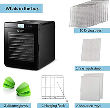 Load image into Gallery viewer, Magic Mill Food Dehydrator Machine (10 Stainless Steel Trays) Digital Adjustable Timer | Temperature Control | Keep Warm Function | Dryer for Jerky, Herb, Meat, Beef, Fruit and To Dry Vegetables
