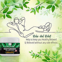 Load image into Gallery viewer, Genie's Solutions Organic Hemp Cream for Pain Relief - Soothing Lotion for Neck, Back, Knee, Joint, Muscle Aches - Natural Formula with Turmeric, Aloe, MSM, Copaiba, Helichrysum, Arnica - USA

