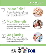 Load image into Gallery viewer, Hemp Pain Relief Cream- Made in USA Lab Tested Hemp Oil Formula for Arthritis, Back, Knee, Joint, Carpal Tunnel, Nerve, Muscle Pain for Inflammation, Soreness with Natural Peppermint &amp; Arnica Extract
