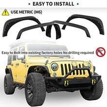 Load image into Gallery viewer, OEDRO Flat Front &amp; Rear Fender Flares Compatible with 2007-2018 Jeep Wrangler JK &amp; JKU Unlimited, 4 PCS Off-Road Steel Liner Set
