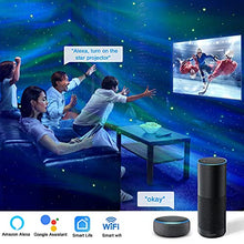 Load image into Gallery viewer, Loycco Galaxy Star Night Light Projector for Bedroom, Aurora Light Projector Compatible with Alexa &amp; Smart APP, White Noise &amp; Bluetooth Speaker Sky Light, Gift for Kids Adults Home Party Ceiling Decor
