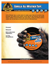 Load image into Gallery viewer, Gorilla All Weather Outdoor Waterproof Duct Tape, UV and Temperature Resistant, 1.88" x 25 yd, Black, (Pack of 1)
