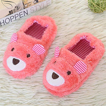 Load image into Gallery viewer, 2-9Y Children Kids Girls Boys All-Inclusive Slippers Cartoon Winter Warm Fake Flock Home Floor Slippers (🍀Watermelon Red, Age💦:3-3.5Years)
