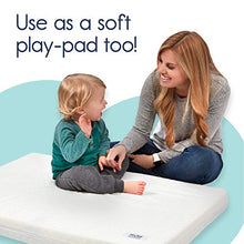 Load image into Gallery viewer, hiccapop Pack and Play Mattress Pad [Dual Sided] w/Firm Side (for Babies) &amp; Soft Memory Foam Side (for Toddlers) | Memory Foam Play Yard Mattress | Playard Matress Fits (38"x26") Pack N Play Playpens
