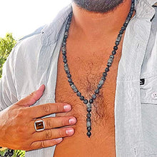 Load image into Gallery viewer, Men Necklace - Labradorite Necklace - Surfer necklace - Fashion Boho necklace
