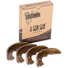 Load image into Gallery viewer, 10L0L Golf Cart Replacement Brake Shoes Set (2Long, 2 Short) Fits Select Club Car, E-Z-GO and Yamaha Models
