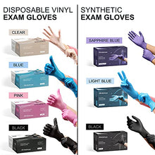 Load image into Gallery viewer, Black Vinyl Disposable Gloves Small 50 Pack - Latex Free, Powder Free Medical Exam Gloves - Surgical, Home, Cleaning, and Food Gloves - 3 Mil Thickness
