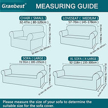 Load image into Gallery viewer, Granbest Thick Sofa Covers for 3 Cushion Couch Stylish Pattern Couch Covers for Sofa Stretch Jacquard Sofa Slipcover for Living Room Dog Pet Furniture Protector (Large, Light Gray)
