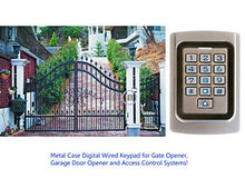 Load image into Gallery viewer, Supreform IP68 Waterproof Universal 12V 24VDC Metal Case Digital Wired Keypad for Garage Door, Gate Opener and Access Control Systems, Code or ID Card Access
