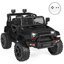 Load image into Gallery viewer, Best Choice Products 12V Kids Ride On Truck Car w/Parent Remote Control, Spring Suspension, LED Lights, AUX Port - Black
