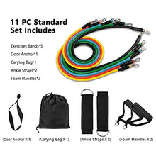 Load image into Gallery viewer, Resistance Bands Set, Exercise Bands Elastic for Fitness Training Yoga Physical Therapy Home Workouts with Handles Door Anchor Ankle Straps &amp; Waterproof Bags, Portable Exercise Equipment for Men/Women
