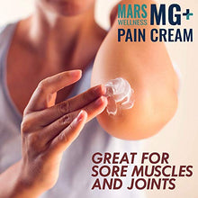 Load image into Gallery viewer, Mars Wellness MG+ Pain Cream - Extra Strength Magnesium and Arnica Cream - 4 OZ Tub - Sore Legs and Joints, Leg Cramps, Sports and Arthritis Pain Rub
