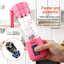 Load image into Gallery viewer, Tenswall Portable, Personal Size Blender Shakes and Smoothies Mini Jucier Cup USB Rechargeabl, pink

