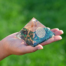Load image into Gallery viewer, Orgonite Crystal Malachite Pyramid – Positive Energy Crystals Promote E-Energy Protection and Chakra Healing to Enhance Spiritual Growth and Visionary Powers
