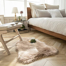 Load image into Gallery viewer, Ashler Soft Faux Sheepskin Fur Chair Couch Cover Beige Area Rug Bedroom Floor Sofa Living Room 2 x 3 Feet

