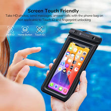 Load image into Gallery viewer, Syncwire Waterproof Phone Case, 2 Pack IPX8 Universal Waterproof Phone Pouch Underwater Dry Bag Compatible with iPhone 12 SE2 11 Pro XS Max XR X 8 7 6s Plus Galaxy S10 S9 Note 10 Google Pixel Up to 7"
