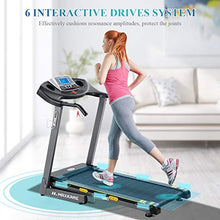 Load image into Gallery viewer, MaxKare Electric Folding Treadmill Auto Incline Running Machine 2.5HP Power 8.5MHP Speed 12-Level Adjustment with 15 Pre-Set Training Programs Large LCD Display Cup Holder for Home Use
