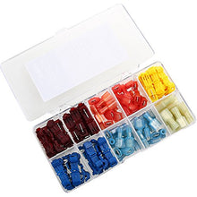 Load image into Gallery viewer, AIRIC 120PCS T Tap Wire Splice Connectors 22-10 Gauge Electric Wire Terminals Self-Stripping Nylon Fully Insulated Male Quick Disconnects Spade Terminals Kit
