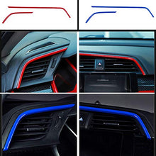 Load image into Gallery viewer, Boltry for Honda 10th Civic 2016~2021 Full Set of Car Interiors Instrument Panel Decorative Center Console Moulding Trim Air Outlet Automotive Steering Wheel Cover Accessories 16Pcs-Blue
