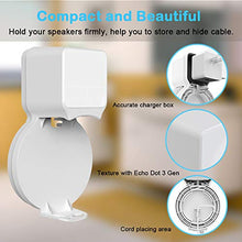 Load image into Gallery viewer, Outlet Wall Mount Holder for Echo Dot 3rd Generation, Belkertech Space-Saving Accessories for Echo Dot (3rd Gen) Clever Dot Accessories with Built-in Cable Management Hide Messy Wires, White
