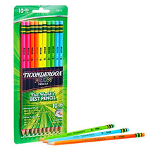 Load image into Gallery viewer, Dixon Ticonderoga No.2 Pencils, Assorted Neon, 10-Pack
