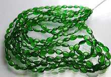 Load image into Gallery viewer, Super Quality,16 Inch Strand Natural Chrome Diopside Smooth Oval Shaped Beads 6-9mm
