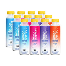 Load image into Gallery viewer, Lemon Perfect, Organic Cold-Pressed Lemon Water, Squeezed from Real Fruit, Flavored Water, Sugar-Free, Keto Certified, No Artificial Ingredients, Variety Pack (12-Pack)
