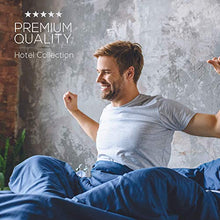 Load image into Gallery viewer, Mueller Ultratemp Bed Sheets Set, Super Soft 1800 Thread Count Egyptian 18-24 Inch Deep Pocket Sheets, Transfers Heat, Breathes Better, Hypoallergenic, Wrinkle, 6Pc, Navy Queen
