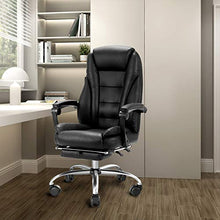 Load image into Gallery viewer, Hbada Ergonomic Executive Office Chair, PU Leather Swivel Desk Chair,Adjustable Height High-Back Reclining Chair with Padded Armrest and Footrest,Black
