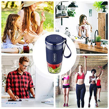 Load image into Gallery viewer, Portable Blender Mini Personal Blender, Godmorn Juicer Smoothie Blender Smoothie Maker Cordless Small Juicer Cup Mixer, USB Rechargeable BPA Free,10oz/300ml, Home Outdoor Travel Office, Blue
