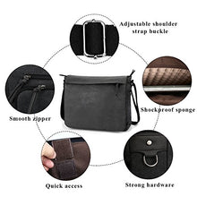 Load image into Gallery viewer, Mens Laptop Messenger Bags 15.6” Water Resistant Shoulder Bag Tocode PU Leather Canvas Satchel Crossbody Bags Brifecase Office Bag Large Computer Bag for Work College School Travel, Black
