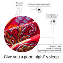 Load image into Gallery viewer, CoutureBridal Boho Striped Pillow Covers Queen 2PC Microfiber Colorful Mandala Floral Printed Bohemian Pillowcases for Hair and Skin,20"x30"
