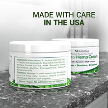 Load image into Gallery viewer, Ramina Natural Hemp Extract Pain Relief Cream - Made in USA - Potent Turmeric, MSM &amp; Arnica - Relieves Inflammation, Muscle, Joint, Back, Knee, Nerves &amp; Arthritis Pain - Non-GMO - 2 fl. oz
