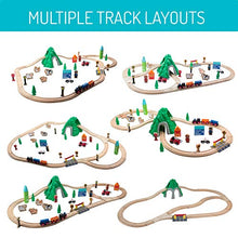 Load image into Gallery viewer, Maxim 50pc Mountain Train Set Set for Toddler with Double-Side Train Tracks Fits Brio, Thomas, Melissa and Doug, Kids Wood Toy Train for 3,4,5 Year Old Boys and Girls
