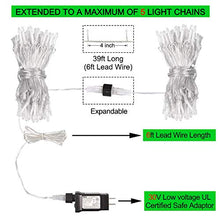 Load image into Gallery viewer, MYGOTO 33FT 100 LEDs String Lights Waterproof Fairy Lights 8 Modes with Memory 30V UL Certified Power Supply for Home, Garden, Wedding, Party, Christmas Decoration Indoor Outdoor (Red)
