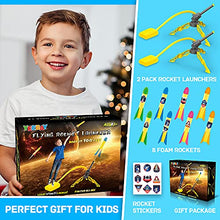 Load image into Gallery viewer, YEEBAY Rocket Air Launch Toy for Kids Age of 3, 4, 5, 6, 7, 8+ Years Old Boys, Girls, 2 Pack Stomp Launchers &amp; 8 Colorful Foam Rockets, Fun Outdoor Game, Ideal Xmas Birthday Gift
