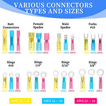 Load image into Gallery viewer, Qibaok 250 PCS Heat Shrink Wire Connectors Electrical Terminals Kit Waterproof Marine Automotive Terminals Set

