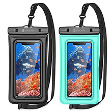 Load image into Gallery viewer, Syncwire Waterproof Phone Case, 2 Pack IPX8 Universal Waterproof Phone Pouch Underwater Dry Bag Compatible with iPhone 12 SE2 11 Pro XS Max XR X 8 7 6s Plus Galaxy S10 S9 Note 10 Google Pixel Up to 7"
