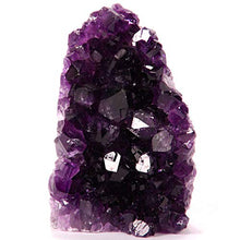 Load image into Gallery viewer, SUPERIOR Amethyst Cluster - 1 lb to 1.5 lbs - Uruguayan Amethyst Crystals. Includes a Bonus 3 inch Selenite Wand in a Velvet Bag

