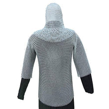 Load image into Gallery viewer, Battle Ready Medieval Habergeon Chainmail Armor Silver
