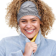 Load image into Gallery viewer, 6 Pieces Winter Cable Knit Headband Fleece Lined Winter Ear Warmer Headband Wrap for Christmas Valentine’s Day Giving (Classic Colors)

