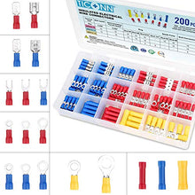 Load image into Gallery viewer, TICONN 200 Pcs Electrical Insulated Wire Connectors Kit - Spade, Ring, Butt, Quick Disconnect, Forks Connector - Crimp Cable Terminals
