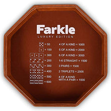 Load image into Gallery viewer, RNK Gaming Farkle Luxury Edition Brown PU Leather Dice Tray
