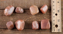 Load image into Gallery viewer, Chocolate Moonstone Tumbled Stones - Two Genuine Natural Moonstone Tumbled Stones, Reiki Crystals and Healing Stones E1122
