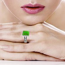Load image into Gallery viewer, Turquoise Ring Sterling Silver 925 Genuine Gemstones Size 6 to 11 (Green Turquoise) (6)
